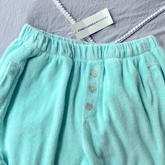 Stoney Clover Lane x Donni. Terry Sweatpants Mint Chip - Picture 2 of 4